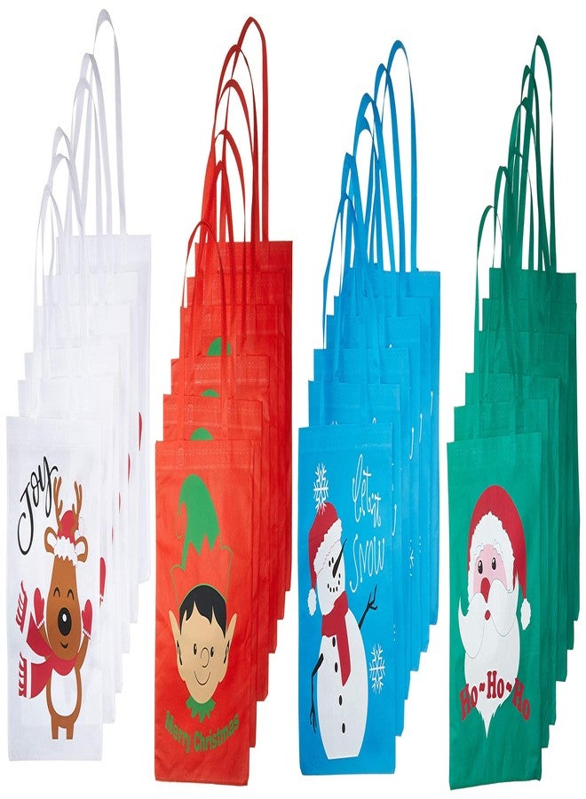 Funiverse Bulk 24 Christmas Reusable Non-Woven Tote Gift or Shopping Bag Assortment - Large with Long Loop Handles - Image 2